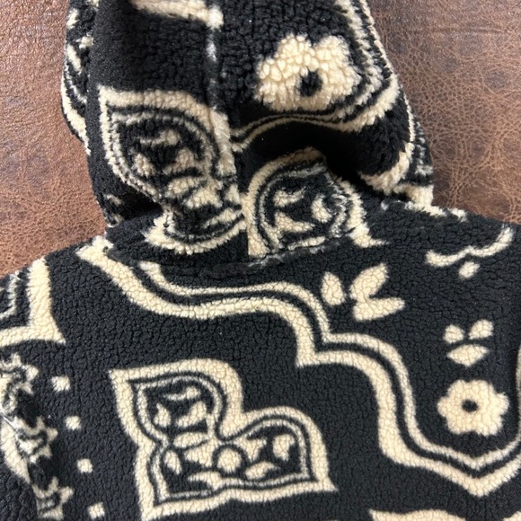 NWT Spyder Full Zip Quilted Fleece Hooded Jacket Women's Large Aztec Medallion - Picture 9 of 11